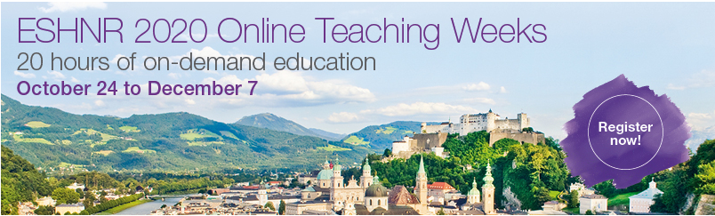 ESHNR 2020 Online Teaching Weeks | October 24 – December 7, 2020 | Registration open